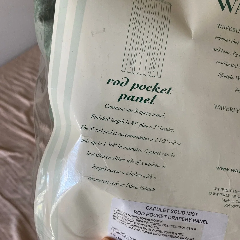 Waverly 100% Cotton Drapery Panel Curtain 86